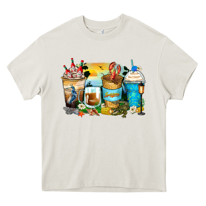 Louisiana Coffee Cups Heavy Core Tee by Zillion Design Studio | Teevron