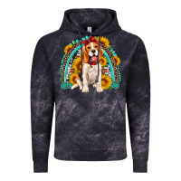 Cloud Black beagle turquoise and sunflowers rainbow Vintage Hoodie - Artiststas