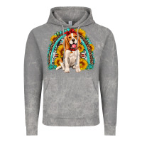 Cloud Rock beagle turquoise and sunflowers rainbow Vintage Hoodie - Artiststas