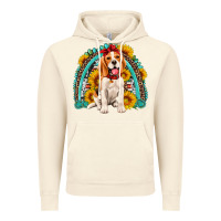 Vintage Artic beagle turquoise and sunflowers rainbow Vintage Hoodie - Artiststas