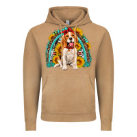Vintage Camel beagle turquoise and sunflowers rainbow Vintage Hoodie - Artiststas