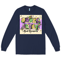 Navy booze beads Long Sleeve Tee - MaliasSmallBusiness