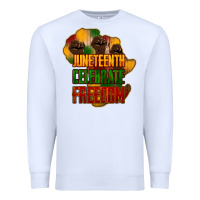 White juneteenth celebrate freedom Premium Sweatshirt - NancyCooperArtShop