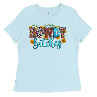 Baby Blue howdy bitches Ladies Tee - Zillion Design Studio