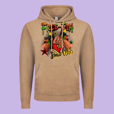 Free-ish Since 1865 Juneteenth Black Girl Sneakers Vintage Hoodie Designed By Ranaportraitstore