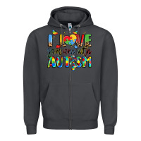 Smoke i love someone with autism Zipper Hoodie - LillyAllenDesigns