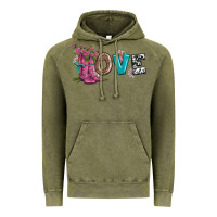 Vintage Olive valentines day love and boots Vintage Hoodie - AdoDesignShop