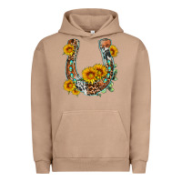 Pigment Burro western leopard cowhide sunflowers horseshoe Urban Hoodie - OliviaCreatesArt