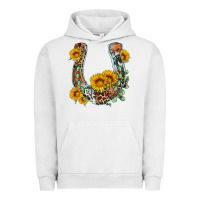 Pigment Lunar Rock western leopard cowhide sunflowers horseshoe Urban Hoodie - OliviaCreatesArt