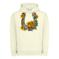 Pigment Pistachio western leopard cowhide sunflowers horseshoe Urban Hoodie - OliviaCreatesArt