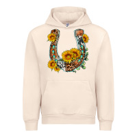 Sandshell western leopard cowhide sunflowers horseshoe Urban Hoodie - OliviaCreatesArt