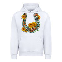 White western leopard cowhide sunflowers horseshoe Urban Hoodie - OliviaCreatesArt