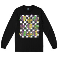 Black mardi gras Long Sleeve Tee - MaliasSmallBusiness