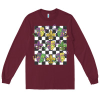 Burgundy mardi gras Long Sleeve Tee - MaliasSmallBusiness