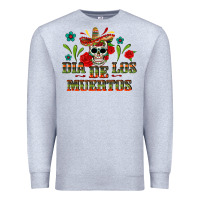 Heather Grey Dia De Los Muertos Premium Sweatshirt - texasbilliewilder