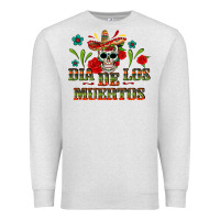 Oatmeal Heather Dia De Los Muertos Premium Sweatshirt - texasbilliewilder
