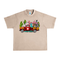 French Oak lpn nurse truck with cactus and sunflowers Urban Heavy Tee - AdoDesignShop