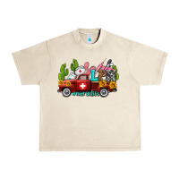 Sandshell lpn nurse truck with cactus and sunflowers Urban Heavy Tee - AdoDesignShop