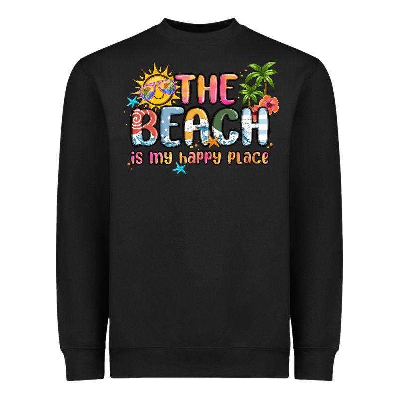 The Beach Is My Happy Place Heavyweight Sweatshirt by MaliasSmallBusiness | Teevron