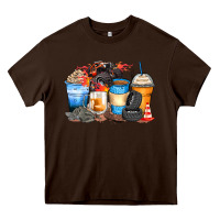 Chocolate Brown monster truck coffee cups Heavy Core Tee - Zillion Design Studio