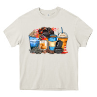 Cream monster truck coffee cups Heavy Core Tee - Zillion Design Studio
