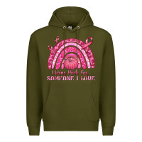 Army Green i wear pink for someone i love Premium Hoodie - texasbilliewilder