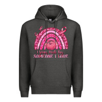 Charcoal Heather i wear pink for someone i love Premium Hoodie - texasbilliewilder