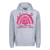 Heather Grey i wear pink for someone i love Premium Hoodie - texasbilliewilder