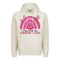 Oatmeal Heather i wear pink for someone i love Premium Hoodie - texasbilliewilder
