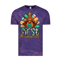 Cloud Purple my first thanksgiving turkey Vintage Tee - Jasminsmagicworld