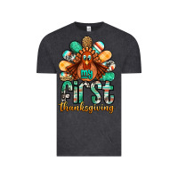 Vintage Black my first thanksgiving turkey Vintage Tee - Jasminsmagicworld