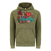 Vintage Olive valentines day howdy and boots Vintage Hoodie - AdoDesignShop