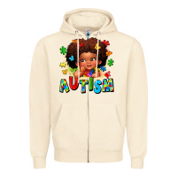 Sandshell autism afro girl Zipper Hoodie - LillyAllenDesigns