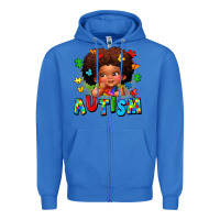 True Royal autism afro girl Zipper Hoodie - LillyAllenDesigns