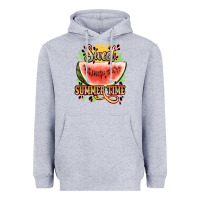 Heather Grey sweet summer time watermelon Heavyweight Hoodie - NancyCooperArtShop