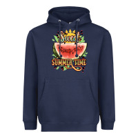 Navy sweet summer time watermelon Heavyweight Hoodie - NancyCooperArtShop