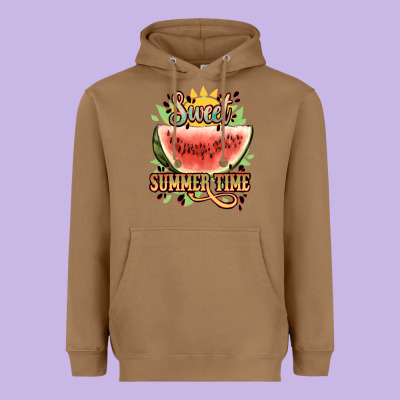 Sweet Summer Time Watermelon Heavyweight Hoodie Designed By Nancycooperartshop
