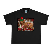 Black merry christmas highland cow Urban Heavy Tee - BarkalooDesign