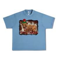 Pebble Blue merry christmas highland cow Urban Heavy Tee - BarkalooDesign