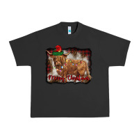 Pigment Black merry christmas highland cow Urban Heavy Tee - BarkalooDesign