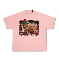 Salmon merry christmas highland cow Urban Heavy Tee - BarkalooDesign