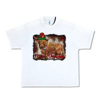 White merry christmas highland cow Urban Heavy Tee - BarkalooDesign