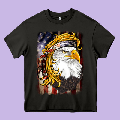 American Mullet   Eagle Heavy Core Tee Designed By Barkaloodesign