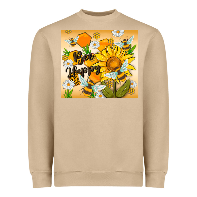 Bee Happy Heavyweight Sweatshirt by MaliasSmallBusiness | Teevron