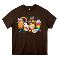 Chocolate Brown pride coffee cups Heavy Core Tee - Zillion Design Studio
