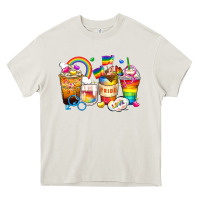 Cream pride coffee cups Heavy Core Tee - Zillion Design Studio