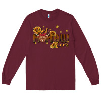 Burgundy best mamaw ever cow Long Sleeve Tee - MaliasSmallBusiness