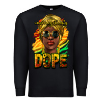 Black unapologetically dope afro Premium Sweatshirt - NancyCooperArtShop