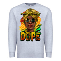 Heather Grey unapologetically dope afro Premium Sweatshirt - NancyCooperArtShop