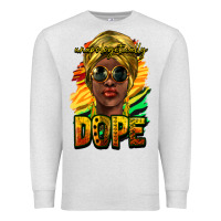Oatmeal Heather unapologetically dope afro Premium Sweatshirt - NancyCooperArtShop